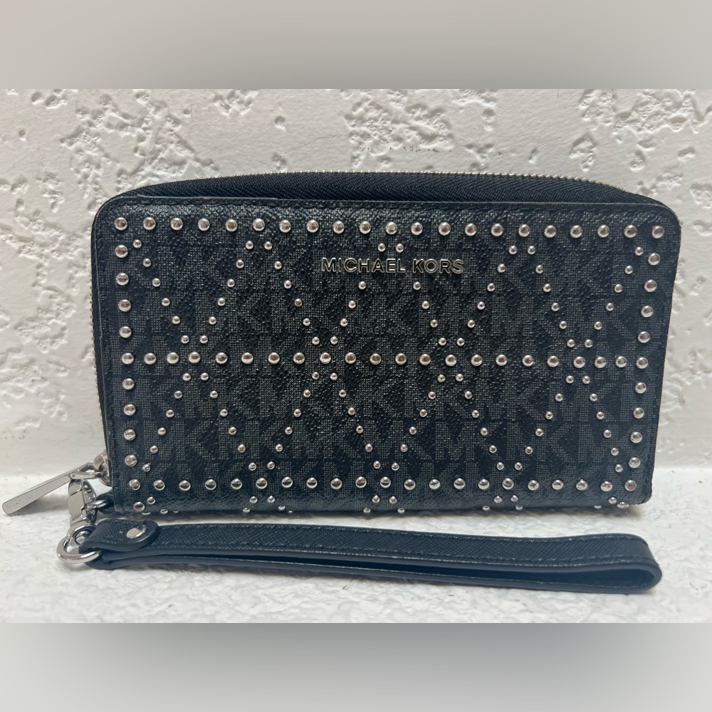 Michael Kors Black Studded Wallet